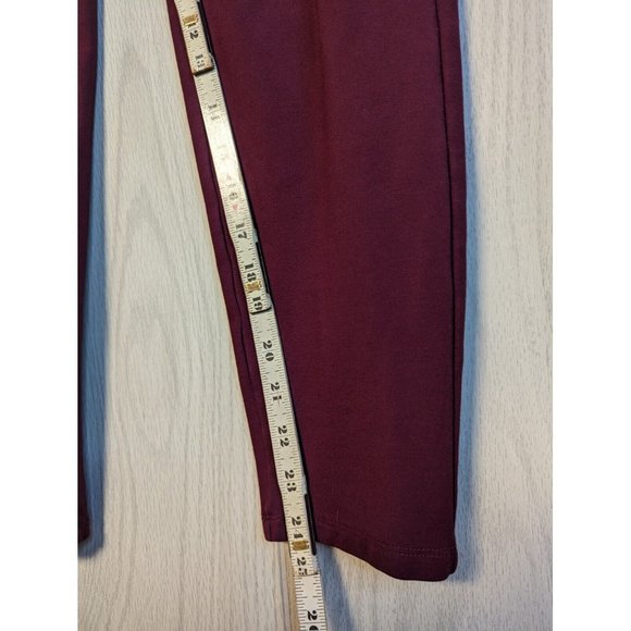 CHICOS DESIGN Womens Pants 2 Large Maroon Pull On Slim Leg Career Casual - Picture 8 of 8